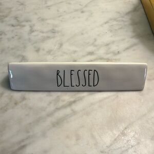 Rae Dunn  “BLESSED” home decor plaque/ paperweight